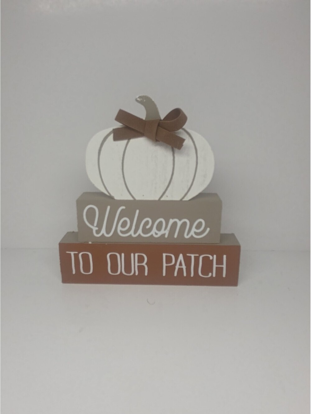 Welcome To Our Patch Wood HARVEST Pumpkins Sign Fall Halloween